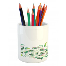 Border Style Ornament Pencil Pen Holder