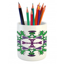 Abstract Thistle Wreath Pencil Pen Holder