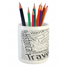 Worldcloud for Tourists Pencil Pen Holder