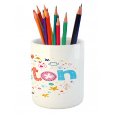 Doodle Hand Drawn Pencil Pen Holder