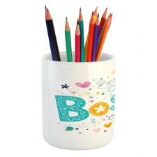 Doodle Hand Drawn Pencil Pen Holder