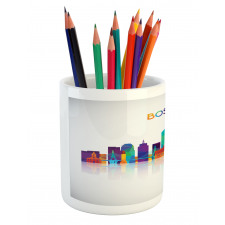 City Skyline Silhouette Pencil Pen Holder