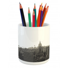 Aerial View of the City Pencil Pen Holder