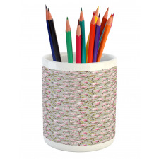 Watercolor Magnolias Pencil Pen Holder