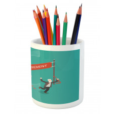 Man Breaks Free Desk Pencil Pen Holder