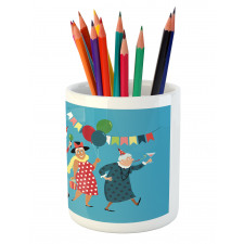 Mature Ladies Dance Pencil Pen Holder