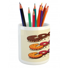 Doodle Style Bakery Theme Pencil Pen Holder