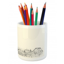 Paris over Roofs House Pencil Pen Holder