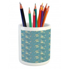 Summer Beach Clam Pencil Pen Holder