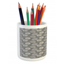 Abstract Dahlia Flowers Pencil Pen Holder