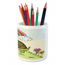 Cartoon Hill Nature Pencil Pen Holder