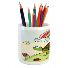 Cartoon Hill Nature Pencil Pen Holder