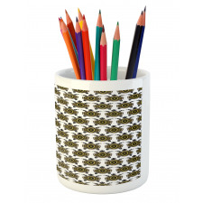 Indigenous Animal Design Pencil Pen Holder