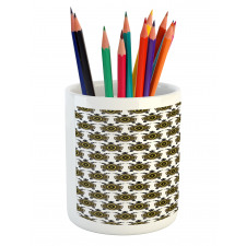 Indigenous Animal Design Pencil Pen Holder