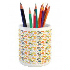 Cartoon Exotic Animals Pencil Pen Holder