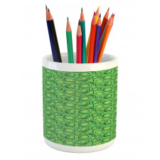 Floral Swirling Lines Pencil Pen Holder