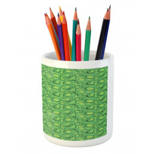 Floral Swirling Lines Pencil Pen Holder