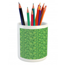 Floral Swirling Lines Pencil Pen Holder