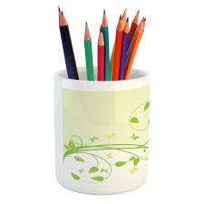 Flourishing Sapling Leaves Pencil Pen Holder