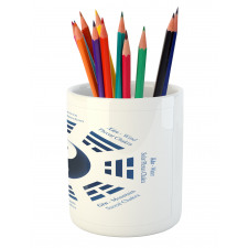 Trigrams I-Ching Names Pencil Pen Holder