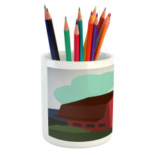 Rural Farmland Crop Bovine Pencil Pen Holder