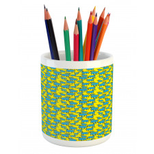 Vibrant Color Doodle Sheep Pencil Pen Holder