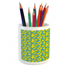 Vibrant Color Doodle Sheep Pencil Pen Holder