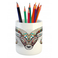 Colorful Totem Head Pencil Pen Holder