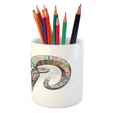 Colorful Totem Head Pencil Pen Holder