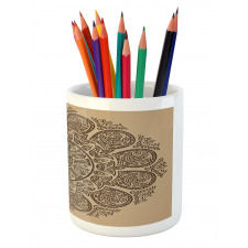 Flower Leaves Stems Pencil Pen Holder