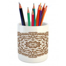 Monochrome Circles Ornate Pencil Pen Holder