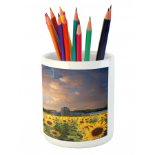 Sunflower Field Sky Pencil Pen Holder