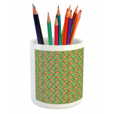 Half Slices Seeds Fruits Pencil Pen Holder