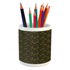 Cones Fir Needles Leaves Pencil Pen Holder