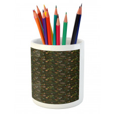 Cones Fir Needles Leaves Pencil Pen Holder