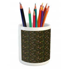 Cones Fir Needles Leaves Pencil Pen Holder