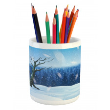 Cold Snowy Landscape Pencil Pen Holder