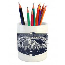 Celtic Style Hills Pencil Pen Holder