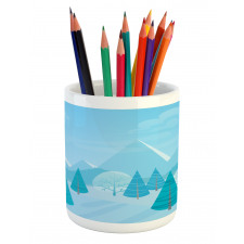 Christmas Pines Alps Pencil Pen Holder