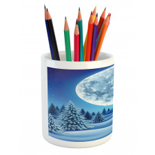 Snowy Hills Pattern Pencil Pen Holder