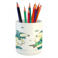 Friends Fish Xmas Pencil Pen Holder