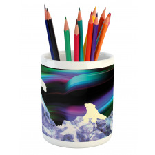 Aurora Borealis Ice Pencil Pen Holder