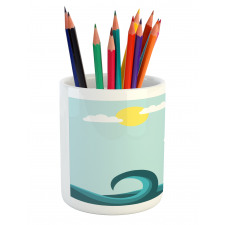 Surfing on Waves Pencil Pen Holder