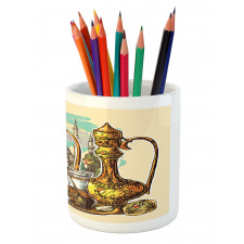 Teapot Sweets Turkish Pencil Pen Holder