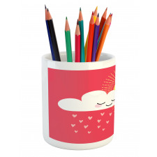 Valentines Cloud and Sun Pencil Pen Holder