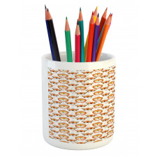 Tiger and Lion Heads Pencil Pen Holder