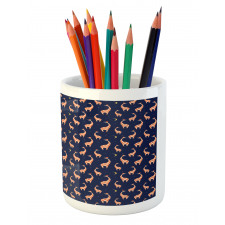 Funny Animals Night Sky Pencil Pen Holder