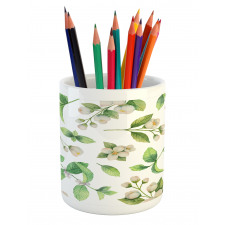 Springtime Floral Buds Pencil Pen Holder