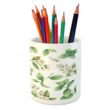 Springtime Floral Buds Pencil Pen Holder