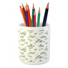 Watercolor Sprouts Pencil Pen Holder